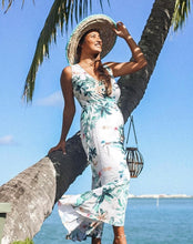 Load image into Gallery viewer, Wailea Tropical Print Wrap Dress
